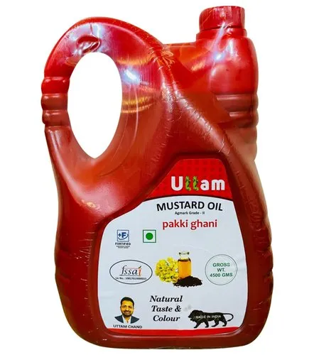 5 Liter Uttam Pakki Ghani Mustard Oil